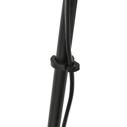 Scandinavian Black Tripod Floor Lamp – Fabric & Metal, 73x156cm