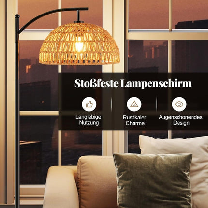 Floor Lamp with Hanging Shade & Foot Switch, 160 cm, E27 Socket