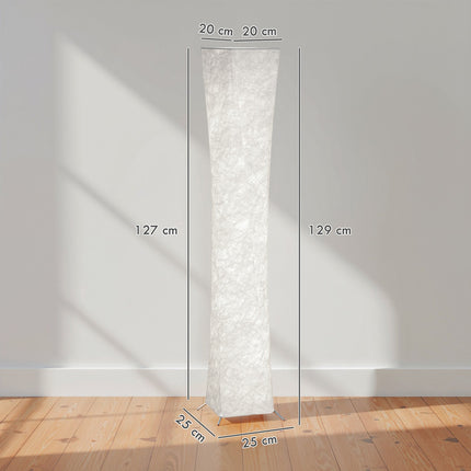Floor Lamp with Paper Shade, Foot Switch, 3 Brightness Levels
