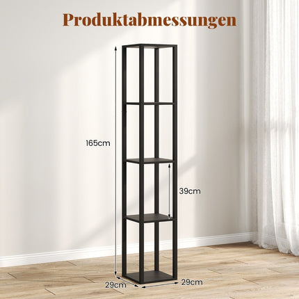 Floor Lamp with Shelves & Dimmable LED Lights, 165cm