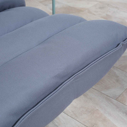 Adjustable gray floor chair, swivel meditation seat, microfiber