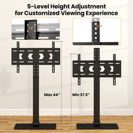 Floor TV Stand, Height Adjustable, AV Shelf, 32-70 Inch