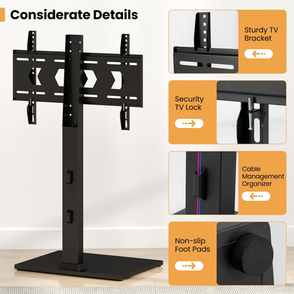 Floor TV Stand, Height Adjustable, AV Shelf, 32-70 Inch