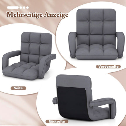 Floor chair with adjustable backrest & padded seat Bondensofa relaxation chair
