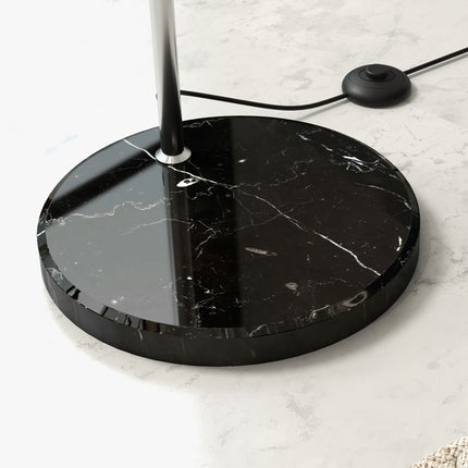 Floor lamp, adjustable height with bulb, Silver E27 Base