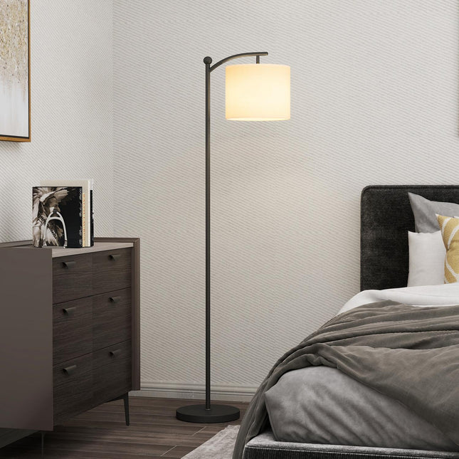 Floor Lamp with Remote, Adjustable Brightness & Color, Black