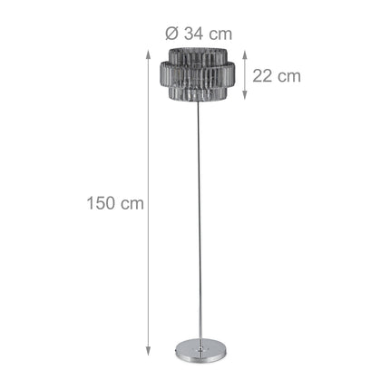 Floor lamp crystal gray