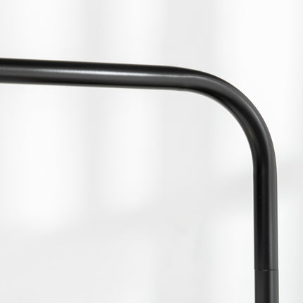 Modern black metal floor lamp with lampshade, 180 cm cord