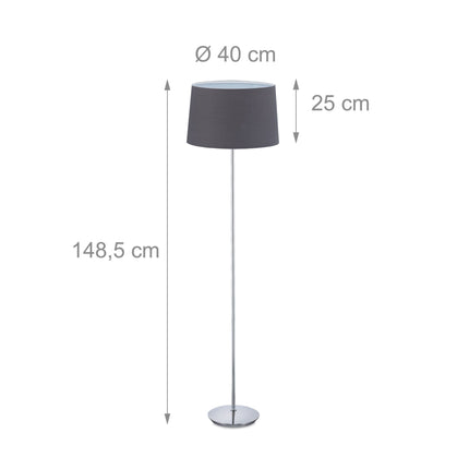 Floor lamp with fabric shade