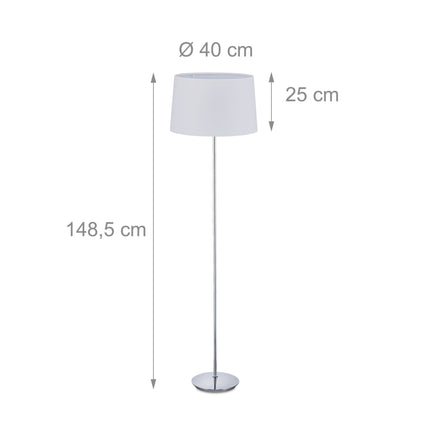 Floor lamp with fabric shade