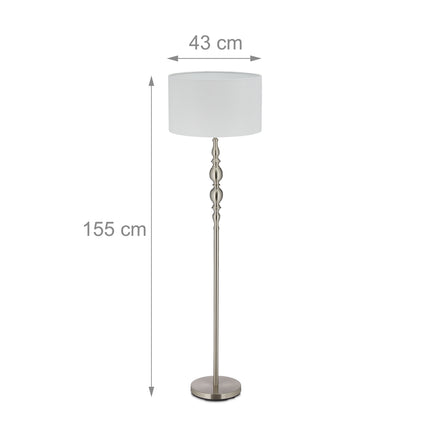 Floor lamp with fabric shade