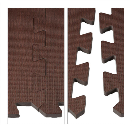 Floor protection mat in wooden look Set of 9