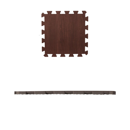 Floor protection mat in wooden look Set of 9