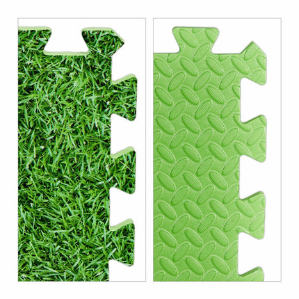 Floor protection mat with motif in set of 8
