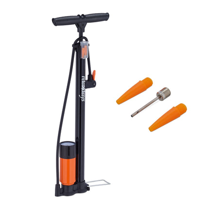 Floor pump with pressure gauge