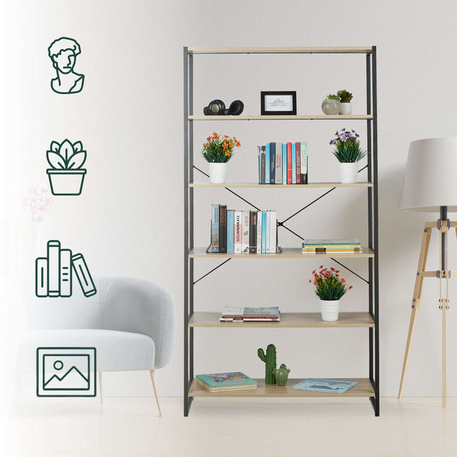 Floor shelf with 6 levels
