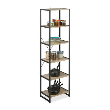 Floor shelf with 6 levels