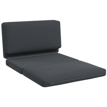 Dark gray 3-in-1 folding sofa bed - velvet look, capacity 240 kg
