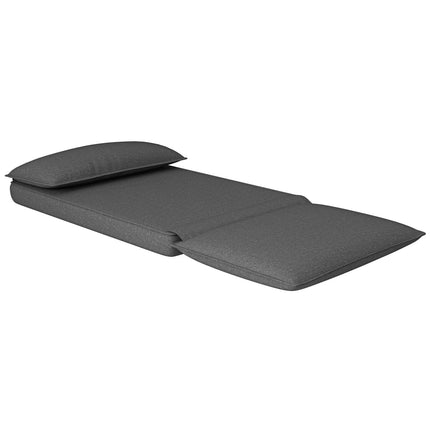 Folding sofa bed, 4-in-1, linen look, dark grey, 150 kg Capacity