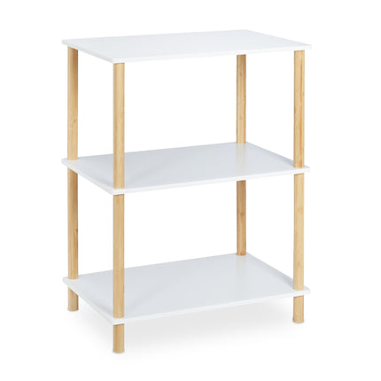 Floor-standing shelf with 3 levels