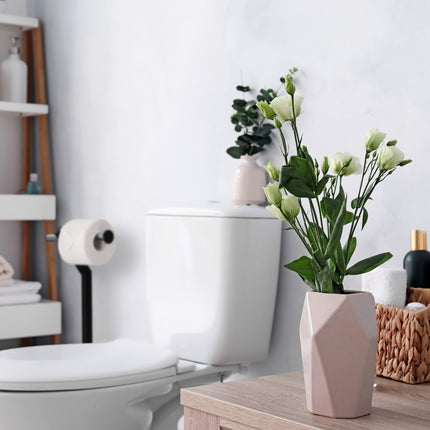 Floor-standing toilet paper holder