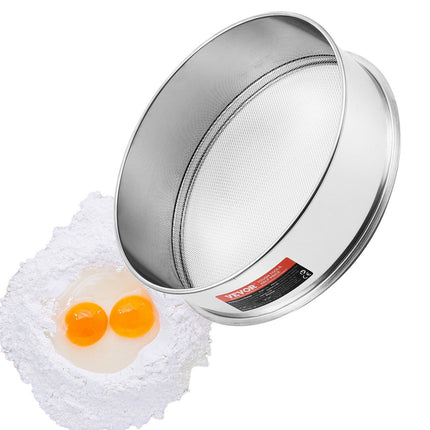 Flour Sifter, 10 Mesh 304 Stainless Steel, 12.6 Inch