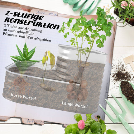 Silver plant shelf for garden or balcony, 118x45x30cm