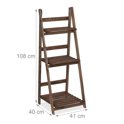Flower Stairs Wood Dark Brown