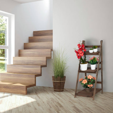 Flower Stairs Wood Dark Brown