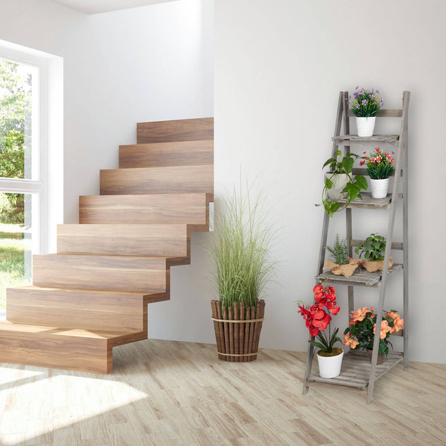 Flower Stairs Wood Grey
