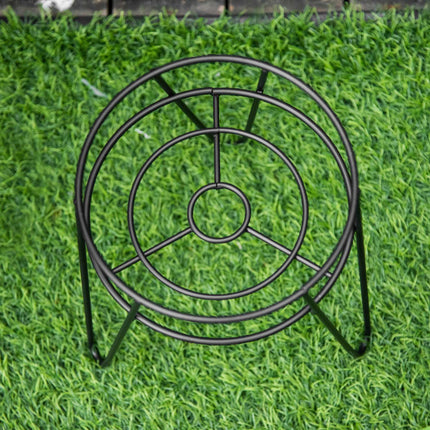 Set of 3 plant stands in black metal for 16 cm pots