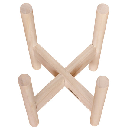 Wooden flower stand Set of 2, different heights, natural finish