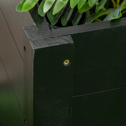 Raised garden bed with wheels, solid wood, 89 x 48 x 47 cm