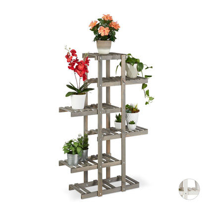 Flower shelf wood 5 levels