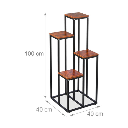 Flower staircase black in 4 levels