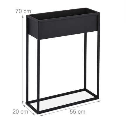 Flower stand in black metal