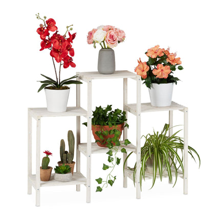 Flower stand wooden white