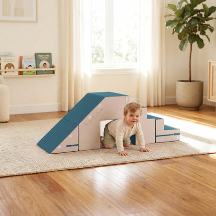 Foam Building Blocks for Toddlers, Blue – 2-Piece Set