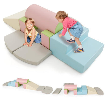 Foam Climbing Blocks Set, 10-Piece, Soft & Safe