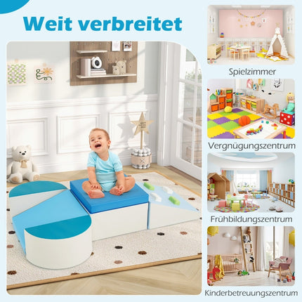Foam Climbing Blocks Set for Toddlers, 6-Piece Indoor Play