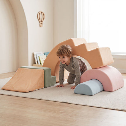 Foam Climbing Blocks for Toddlers, 5-Piece Soft Play Set