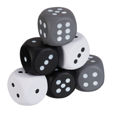 Foam Dice Set of 6 – Soft Number Cubes for Kids