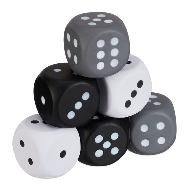 Foam Dice Set of 6 – Soft Number Cubes for Kids