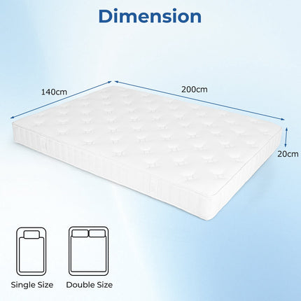 Foam Hybrid Mattress 140x200 cm – Motion Isolation & Support