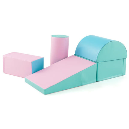 Foam Play Blocks Set – 5 Pcs, Green & Pink, Soft & Safe
