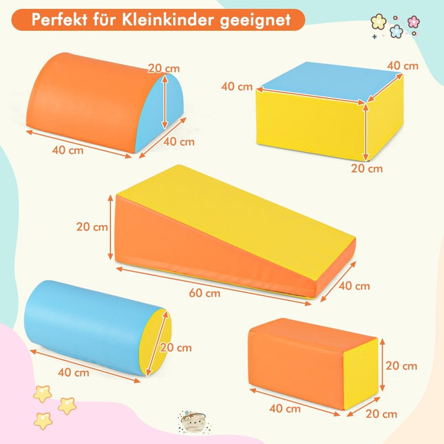 Foam Play Blocks Set – 5 Pcs, Soft Climbing Toys