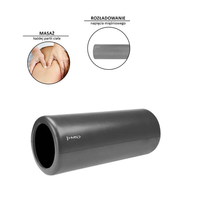 Foamroller, grafiet, 33 cm lang