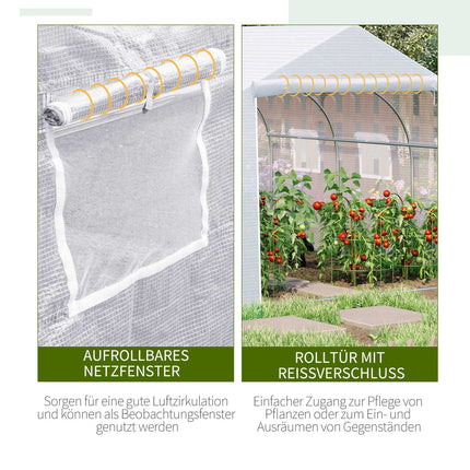 Greenhouse 3.5x3x3m UV-protected, windproof, metal frame