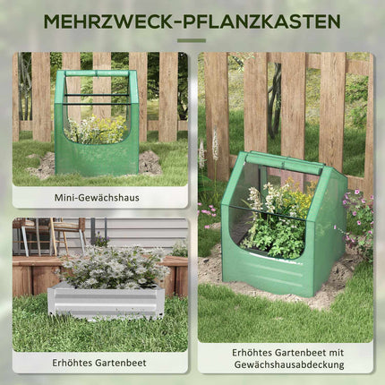 Greenhouse Cold frame with raised bed, 2 windows, 70x70x90cm