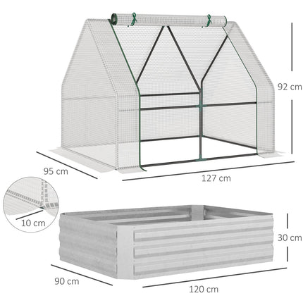 Greenhouse Cold frame with RollUp door, 127x95x92cm
